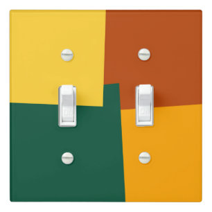 Modern Retro Colors Geometric #10 Light Switch Cover
