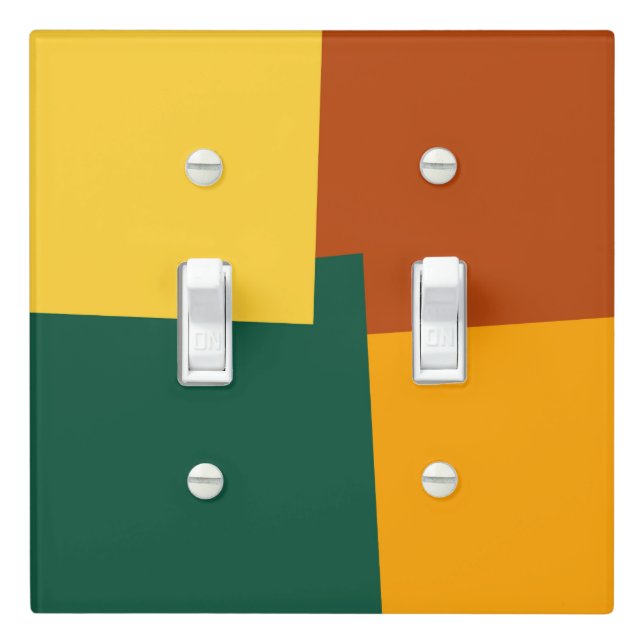 Modern Retro Colors Geometric #10 Light Switch Cover (In Situ)