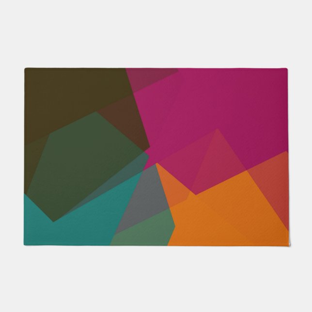 Modern Retro Colors Geometric #18 Doormat (Front)