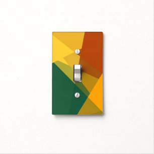 Modern Retro Colors Geometric #21 Light Switch Cover