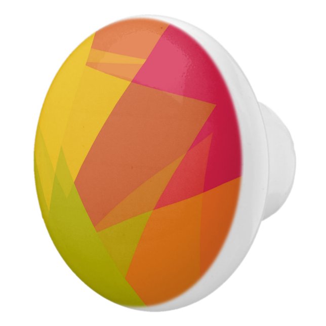 Modern Retro Colors Geometric #22 Ceramic Knob (Right)