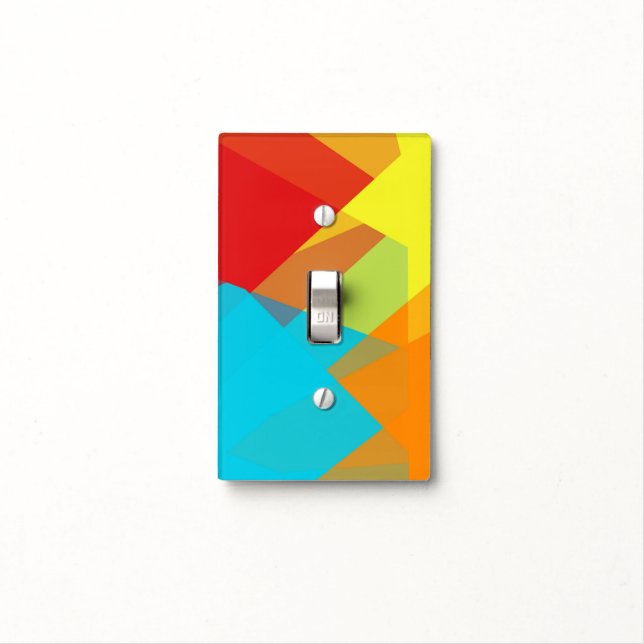 Modern Retro Colors Geometric #26 Light Switch Cover (In Situ)