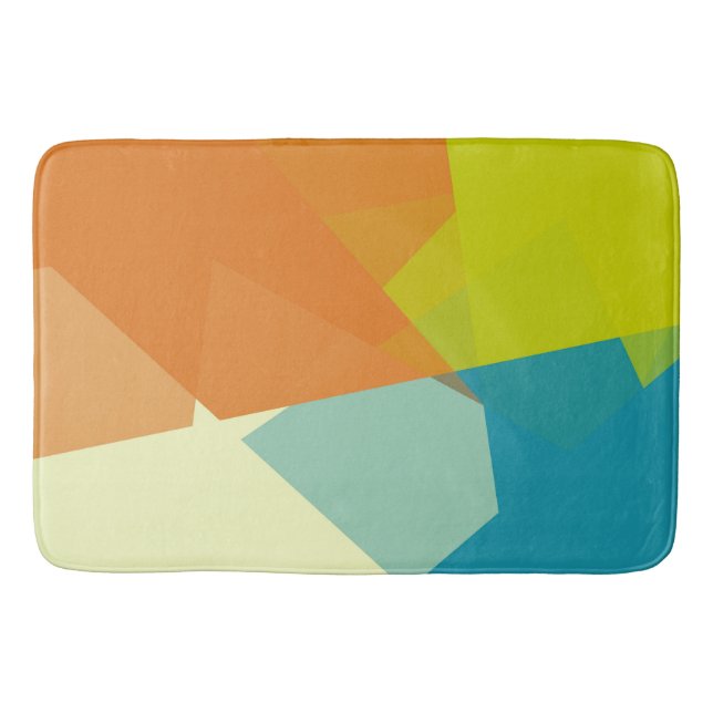 Modern Retro Colors Geometric #30 Bath Mat (Front)