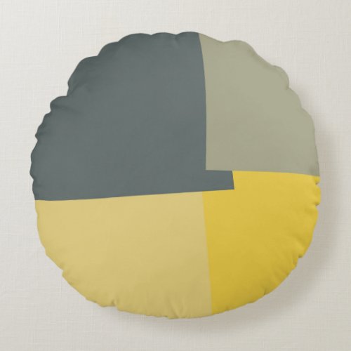 Modern Retro Colors Geometric 36 Round Pillow