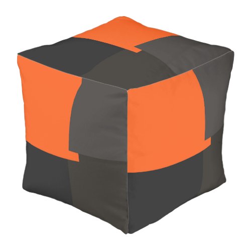 Modern Retro Colors Geometric 3 Pouf