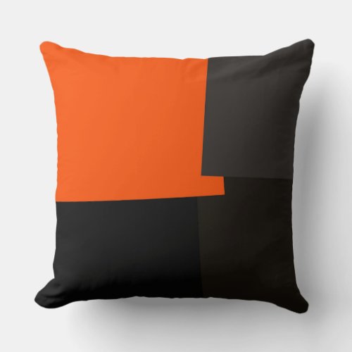 Modern Retro Colors Geometric 3 Throw Pillow