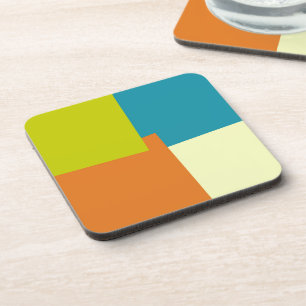 Modern Retro Colors Geometric #40 Beverage Coaster