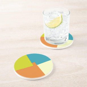 Modern Retro Colors Geometric #40 Coaster