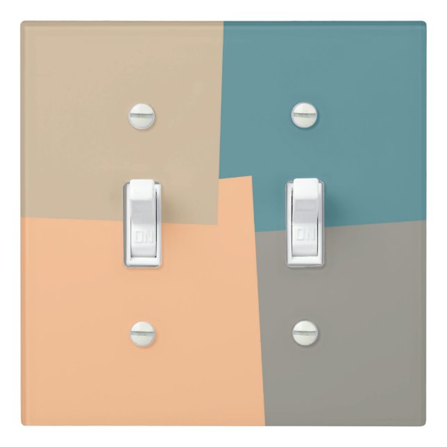 Modern Retro Colors Geometric #40 Light Switch Cover (In Situ)