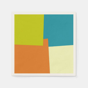 Modern Retro Colors Geometric #40 Napkins