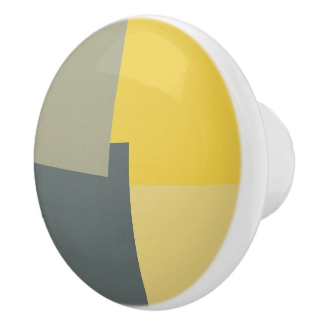 Modern Retro Colors Geometric #5 Ceramic Knob (Right)