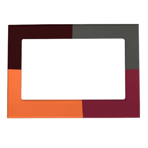 Modern Retro Colors Geometric 5 Magnetic Frame