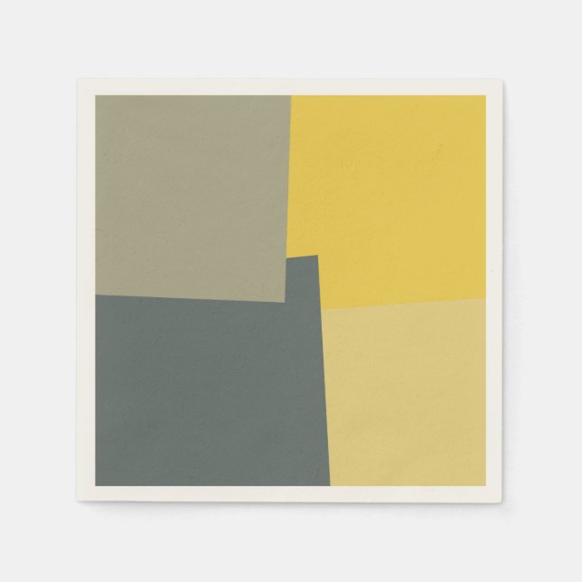 Modern Retro Colors Geometric #5 Napkins (Front)