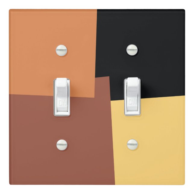 Modern Retro Colors Geometric #6 Light Switch Cover (In Situ)