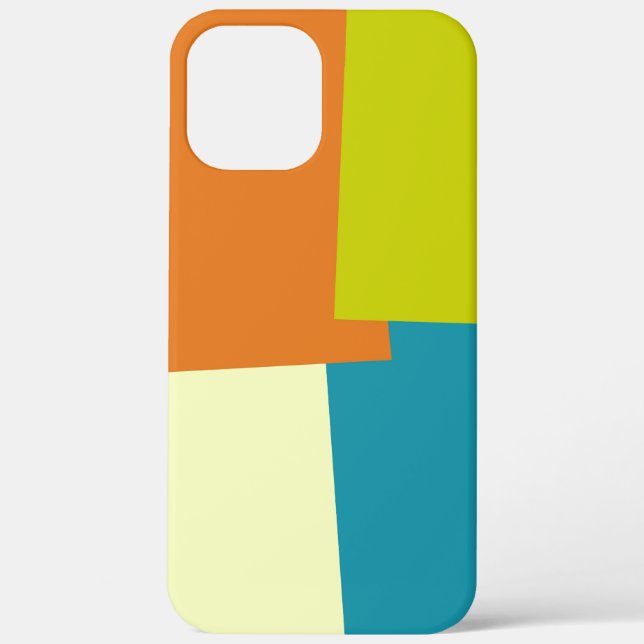 Modern Retro Colors Geometric Case-Mate iPhone Case (Back)