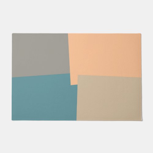 Modern Retro Colors Geometric Doormat