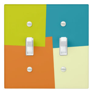 Modern Retro Colors Geometric Light Switch Cover