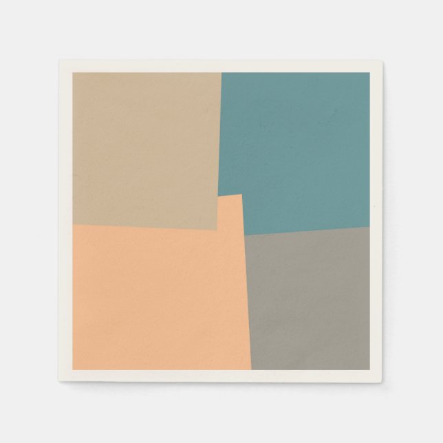 Modern Retro Colors Geometric Napkins (Front)