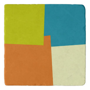 Modern Retro Colors Geometric Trivet