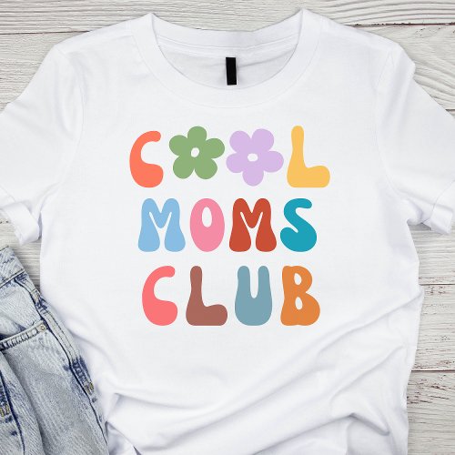 Modern Retro Cool moms club Vintage Groovy T_Shirt