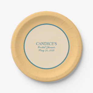 Modern Retro Coral and Green Paper Plates