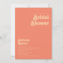 Modern Retro | Coral Bridal Shower Invitation