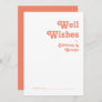 Modern Retro | Coral Wedding Well Wishes Card