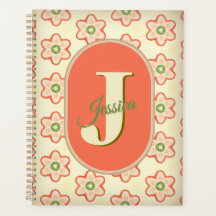 Modern Retro Custom Monogram Planner