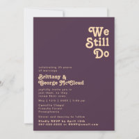 Modern Retro | Dark Purple We Still Do Vow Renewal
