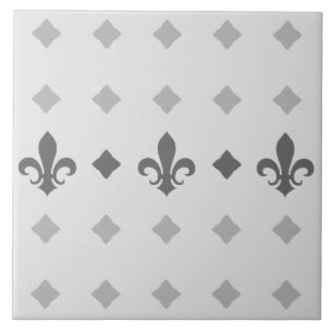 Modern Retro Elegant Tiles Fleur De Lis Pattern