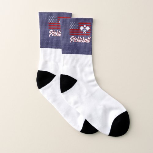 Modern Retro Flag Pickleball Socks