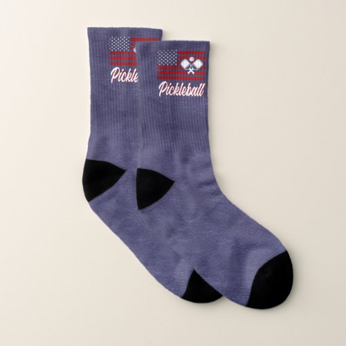 Modern Retro Flag Pickleball Socks