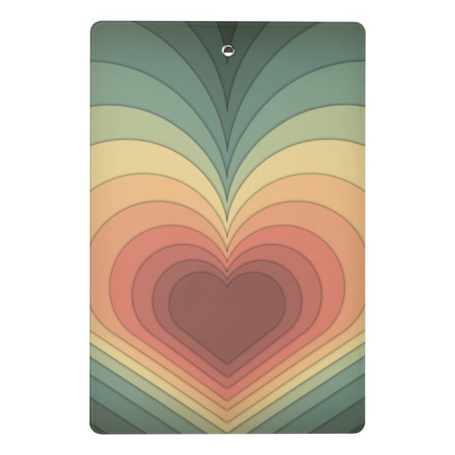 Modern Retro Funky Romantic Cute Mini Clipboard (Back)