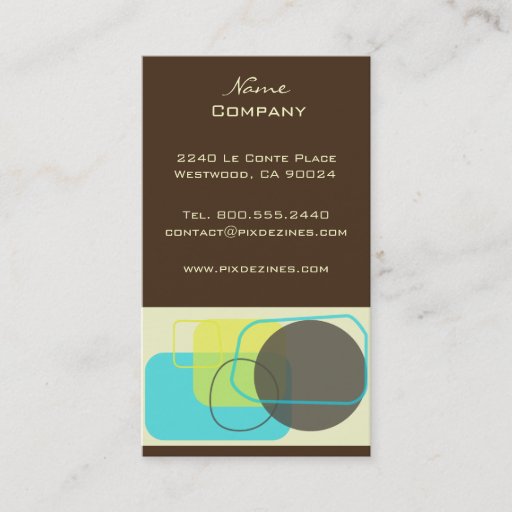 Customizable Modern Retro Geometric Design Business Cards