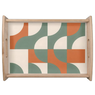 Modern Retro Geometric Serving Tray