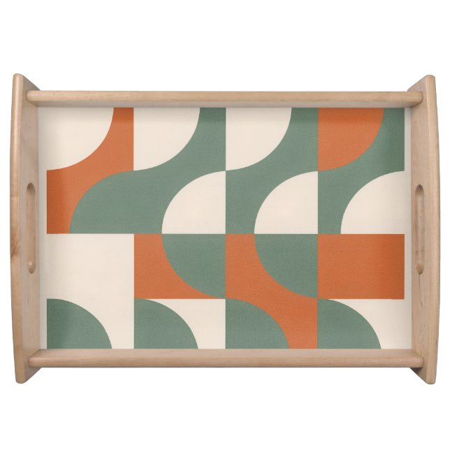 Modern Retro Geometric Serving Tray (Front)