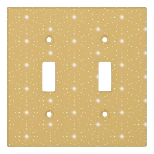Modern Retro Gold Mixed Stars Pattern Light Switch Cover
