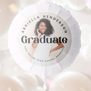 Modern Retro Graduate Balloon with Photos