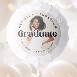 Modern Retro Graduate Balloon with Photos