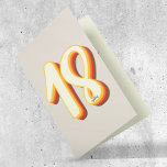 Modern Retro Groovy Gray Eighteen 18th Birthday Card<br><div class="desc">If you're looking for an awesome retro groovy-inspired birthday card look at our Modern Retro Groovy Gray Eighteen 18th Birthday Card! This design features typography with a gradient inspired by the color of a sunset. Great retro birthday card idea if you are looking for a 1970s inspired design.</div>