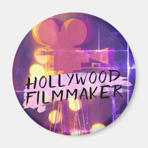 Modern Retro Hollywood Filmmaker in Pink Magnet
