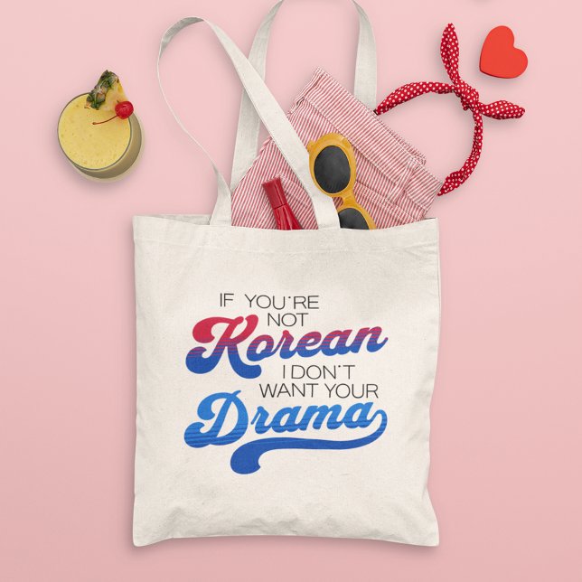 Modern Retro Korean Drama Lover Funny Personalized Tote Bag (Creator Uploaded)