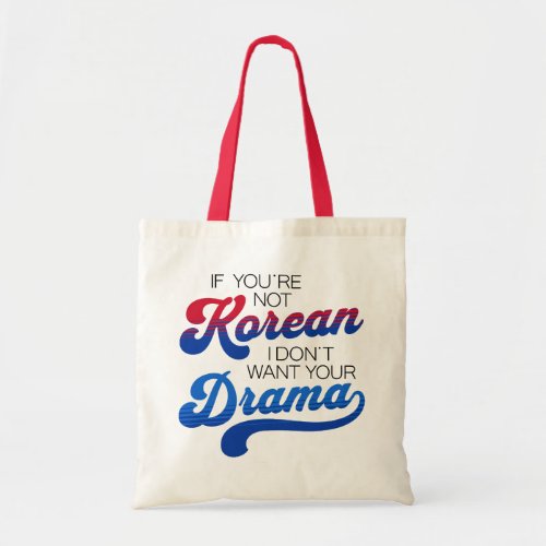 Modern Retro Korean Drama Lover Funny Personalized Tote Bag