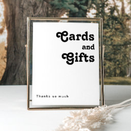 Modern Retro Lettering Cards and Gifts Sign