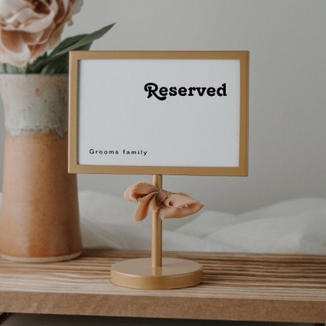 Modern Retro Lettering Reserved Sign (Creator Uploaded)