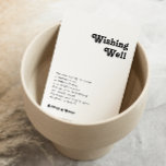 Modern Retro Lettering Wedding Wishing Well Enclos Enclosure Card<br><div class="desc">This modern retro lettering wedding wishing well enclosure card is perfect for your unique, trendy simple vintage bohemian summer wedding. The lettering is a stylish black, chic 70's boho font giving this design classic minimal groovy hippie vibes. You can add your own graphics or pictures if you want to customize...</div>