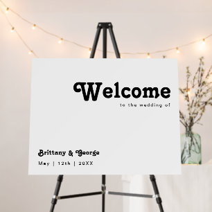 Modern Retro Lettering Welcome Foam Board