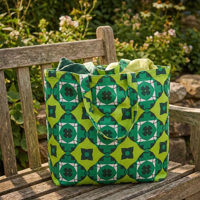 Modern Retro Lime Green and Black Geometric  Fabric (Creator Uploaded)