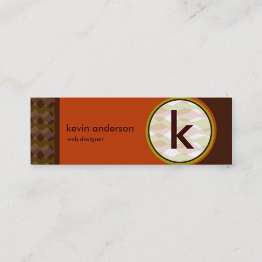 Customizable Modern Retro MiniCard Business Cards