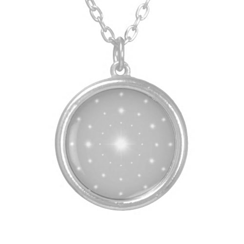Modern Retro Mixed Stars Silver Plated Necklace